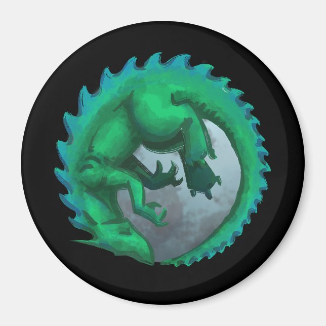 Dragon Moon Fridge Magnet (Front)