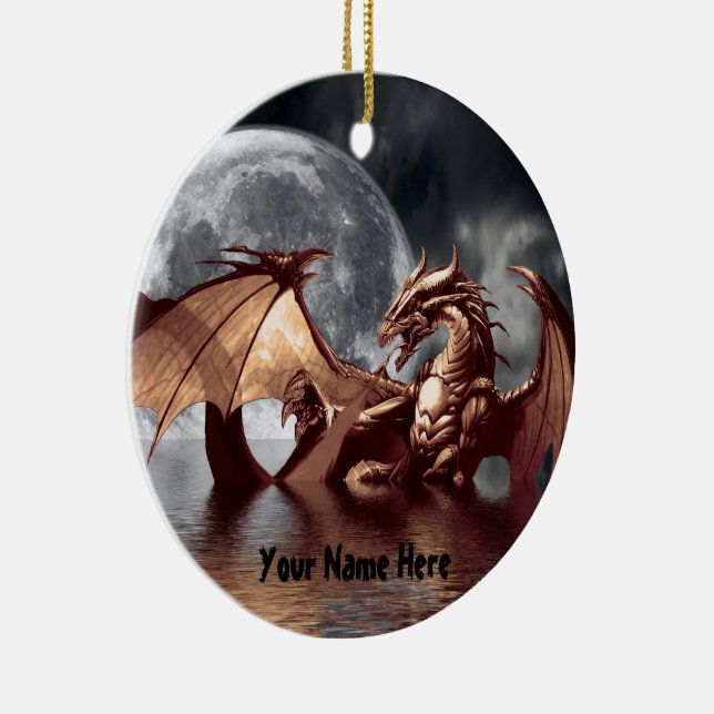 Dragon Moon Tree Ornament (Right)