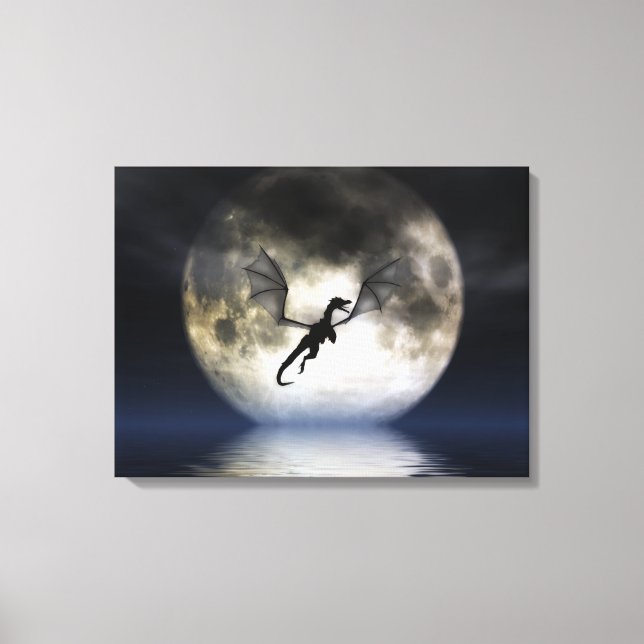 Dragon Moon Wrapped Canvas (Front)