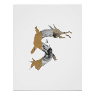Dragon Mosaic - Chinese Dragon Collage Poster