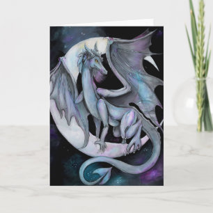 "Dragon Night" fantasy blank greeting card