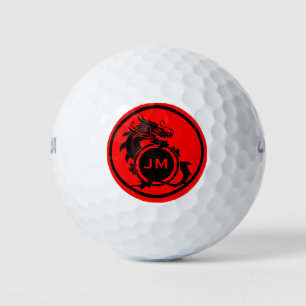 Dragon Novelty Golfer Initial Gift Golf Balls