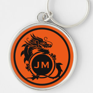 Dragon Novelty Golfer Initial Gift Key Ring
