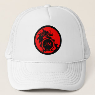 Dragon Novelty Golfer Initial Gift Trucker Hat