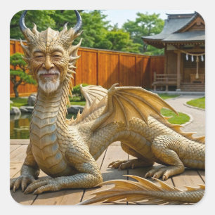 Dragon of Balance Square Sticker