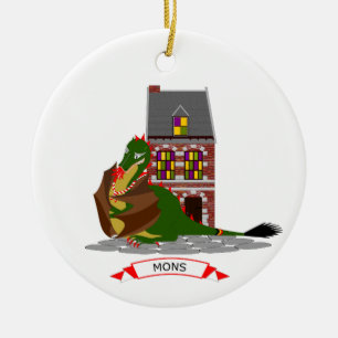 Dragon of Mons, Belgium Ceramic Tree Decoration