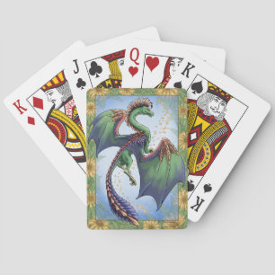 "Dragon of Summer" Flowers Fantasy Art Playing Cards