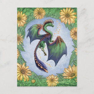 Dragon of Summer Nature Fantasy Art Postcard