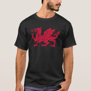 Dragon of Wales Flag Cool Welsh Cymru Flags Men Wo T-Shirt