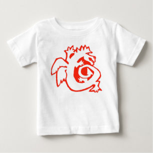 DRAGON ON BOARD! baby tee RED
