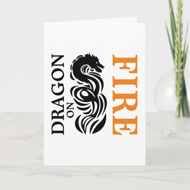Dragon on Fire Card (Front)