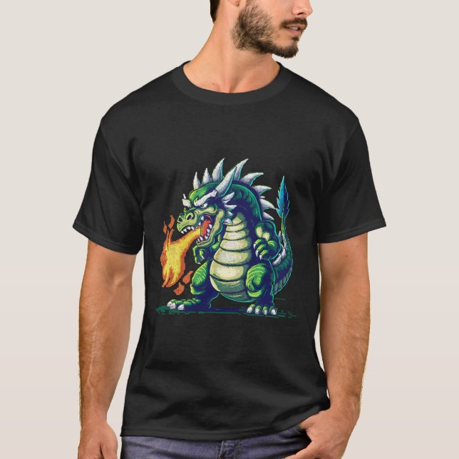Dragon on fire T-Shirt (Front)