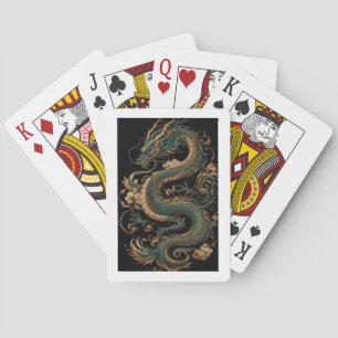 Dragon on Pastel Paper   Fantasy Oriental Dragon A Playing Cards