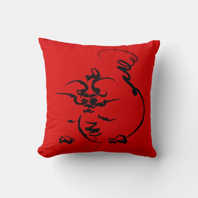Dragon on red cushion (Front)