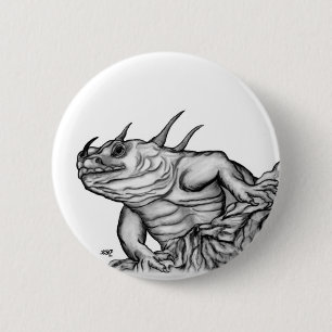 Dragon on the Rock 6 Cm Round Badge