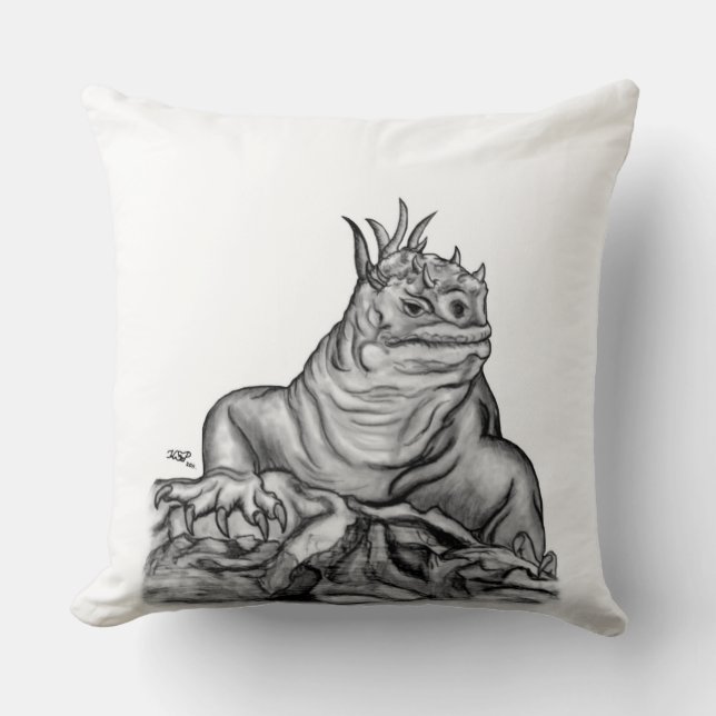 Dragon on the Rock Cushion (Front)