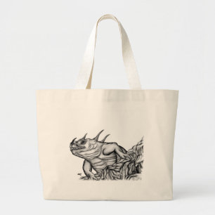 Dragon on the Rock Large Tote Bag