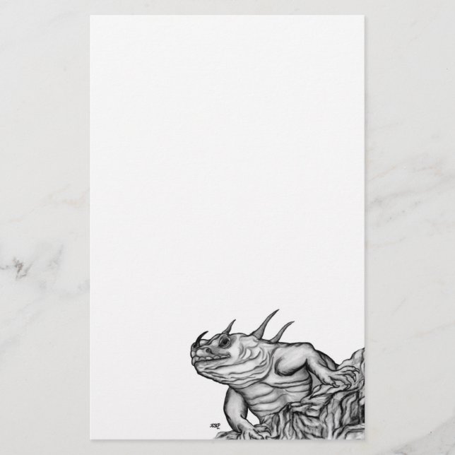 Dragon on the Rock Stationery (Front)