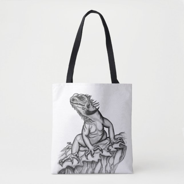 Dragon on the Rock Tote Bag (Front)