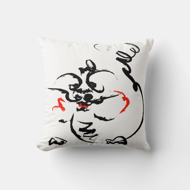 Dragon on white. cushion (Front)