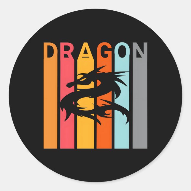 Dragon On Your Classic Round Sticker (Front)