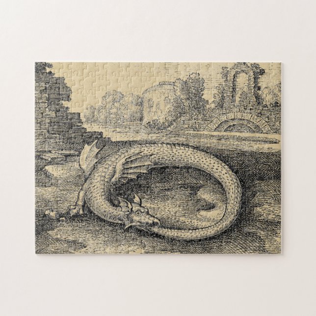 Dragon Ouroboros Serpent Jigsaw Puzzle (Horizontal)
