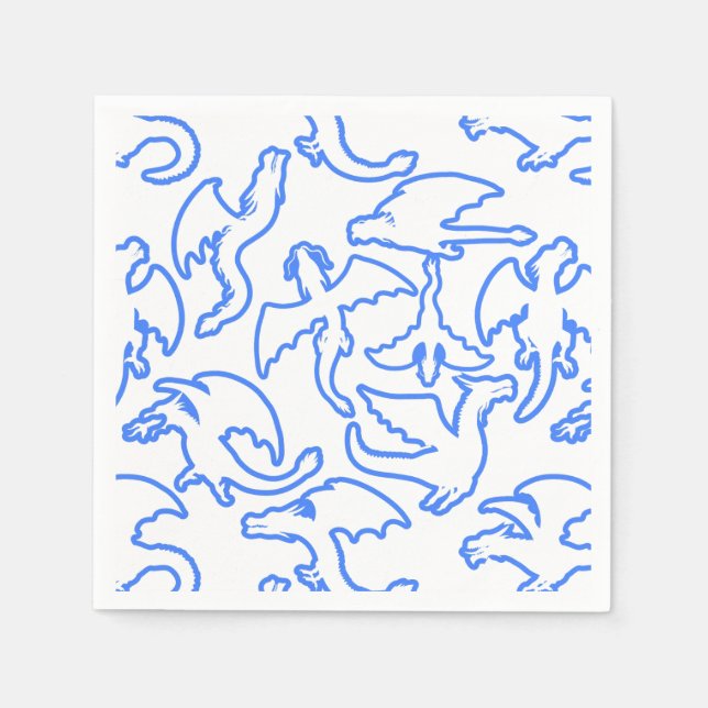 Dragon outline pattern 03.b napkin (Front)