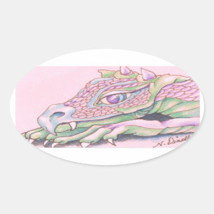 Dragon Oval Sticker