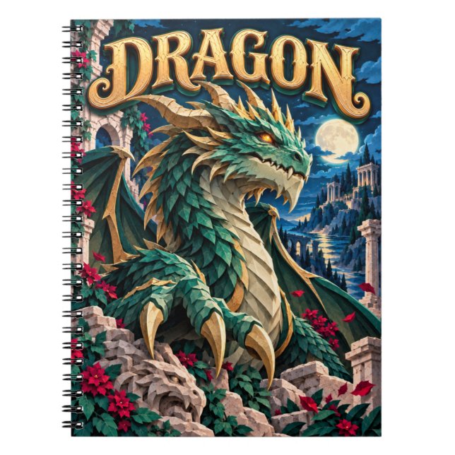 Dragon, Paper Cut Monster Notebook (Front)