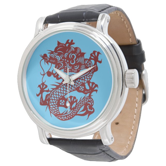 Dragon Paper Cutting style Watch (Angled)