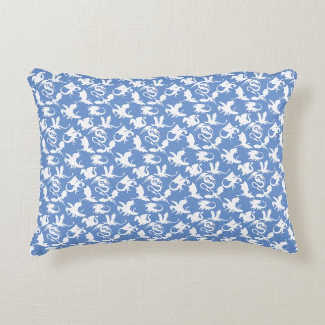 Dragon pattern 01.bx4 Blue BG Decorative Cushion (Front)