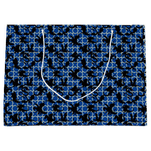 Dragon pattern 01.wx4x4.blue Dblue BG Large Gift Bag