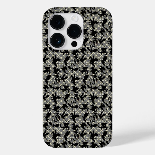 Dragon pattern 01.wx4x4.blue Grey BG Case-Mate iPhone Case (Back)