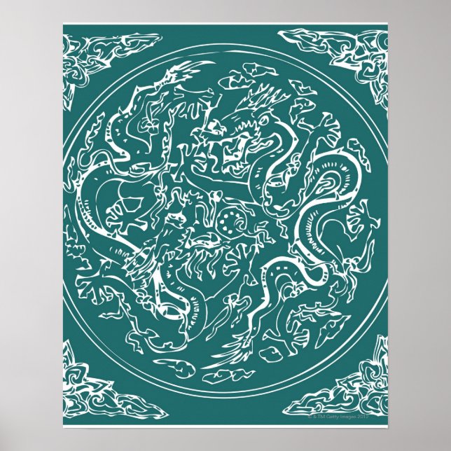 Dragon pattern, full frame poster (Front)