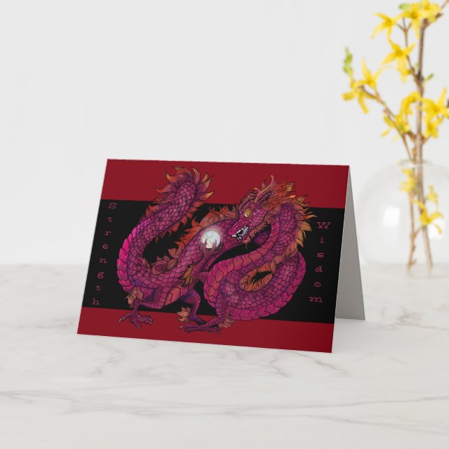 Dragon Pearl   Card (Yellow Flower)