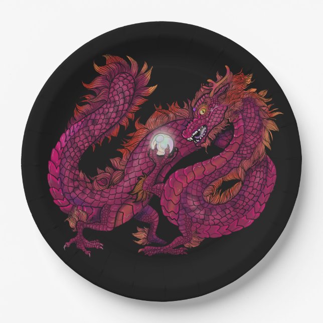 Dragon Pearl Paper Plate (Front)
