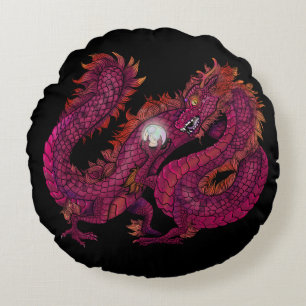 Dragon Pearl Round Cushion