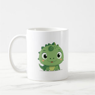 Dragon Peeking Cute Adorable Funny Animal Cartoon Coffee Mug