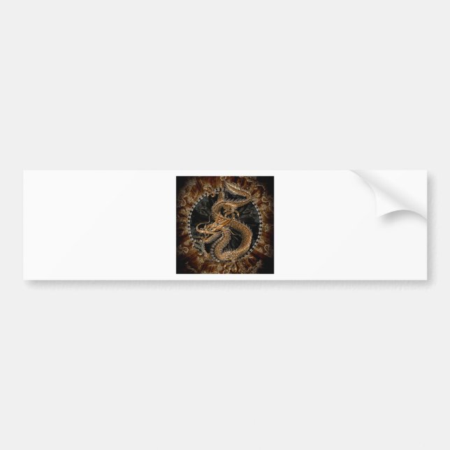 Dragon Pentagram Bumper Sticker (Front)