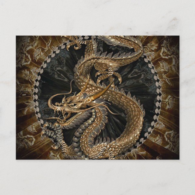 Dragon Pentagram Postcard (Front)