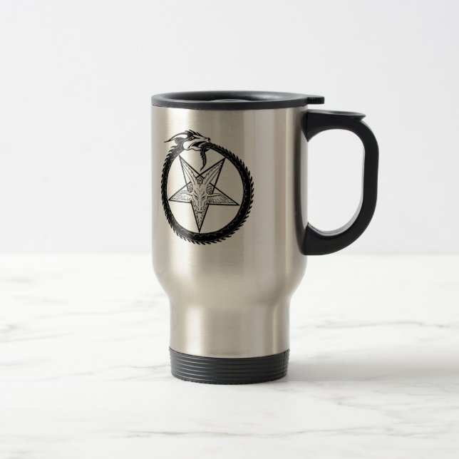 Dragon Pentagram Travel Mug (Right)