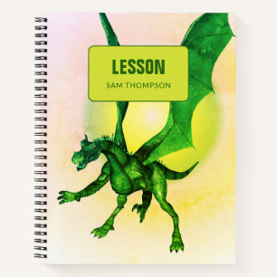 Dragon Personalised Lesson Composition School  Notebook