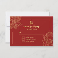 Dragon Phoenix Traditional Red Chinese Wedding 