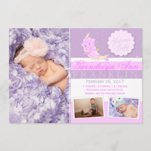 Dragon Photo Birth Announcement