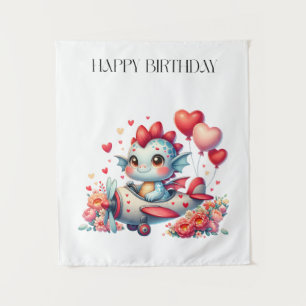 Dragon Pilot Birthday Tapestry