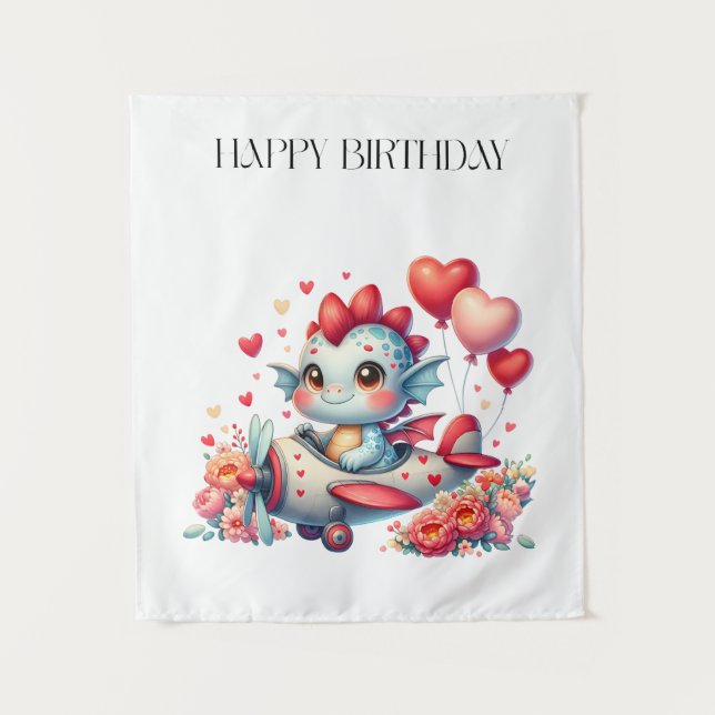 Dragon Pilot Birthday Tapestry (Front)
