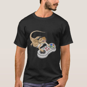 Dragon Playing Video Game Reptiles Pagona Gamers T-Shirt