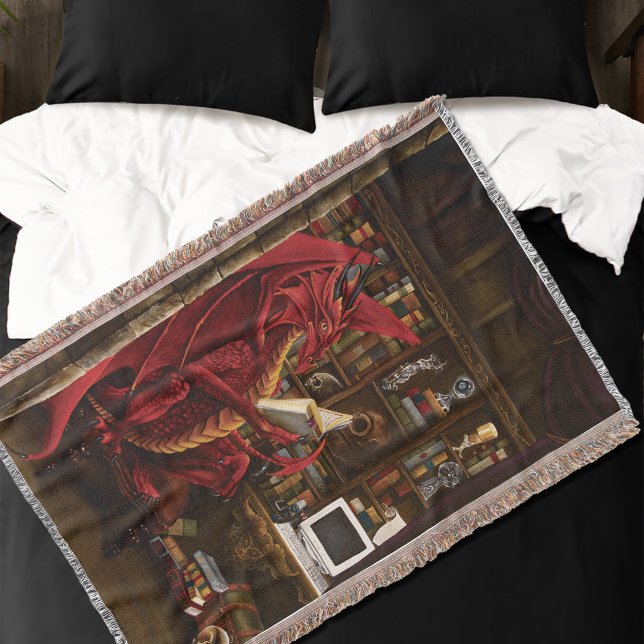 Dragon Podcast Library Throw Blanket (Creator Uploaded)