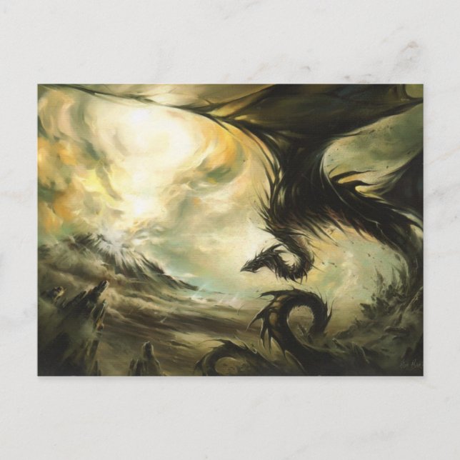 Dragon Postcard | Mythical Creature Art Greeting (Front)