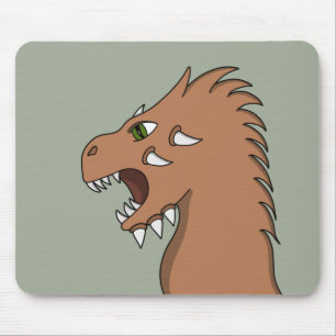 Dragon preparing to breathe fire mouse pad